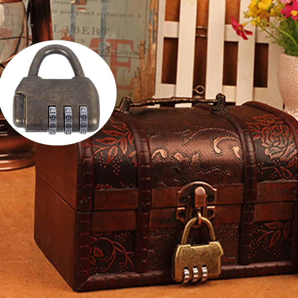 Винтажный маленький замок с паролем в античном китайском старинном стиле