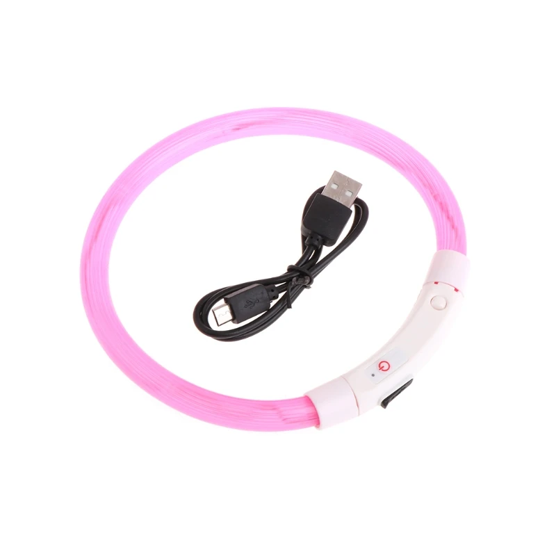 50cm Pets Puppy Light Flashing Collar Soft Identification USB Charge For Cat Dog LX9C | Дом и сад