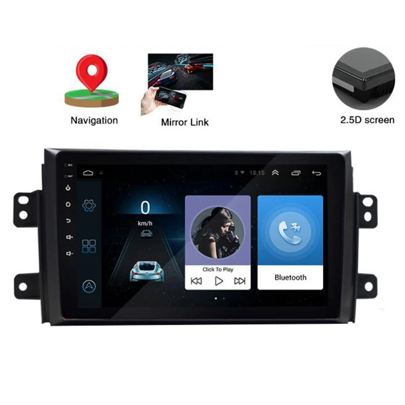 Автомобильный радиоприемник для 2006-2012 Suzuki SX4 Android 8 1 9 дюймов 2Din HD Touchsn GPS