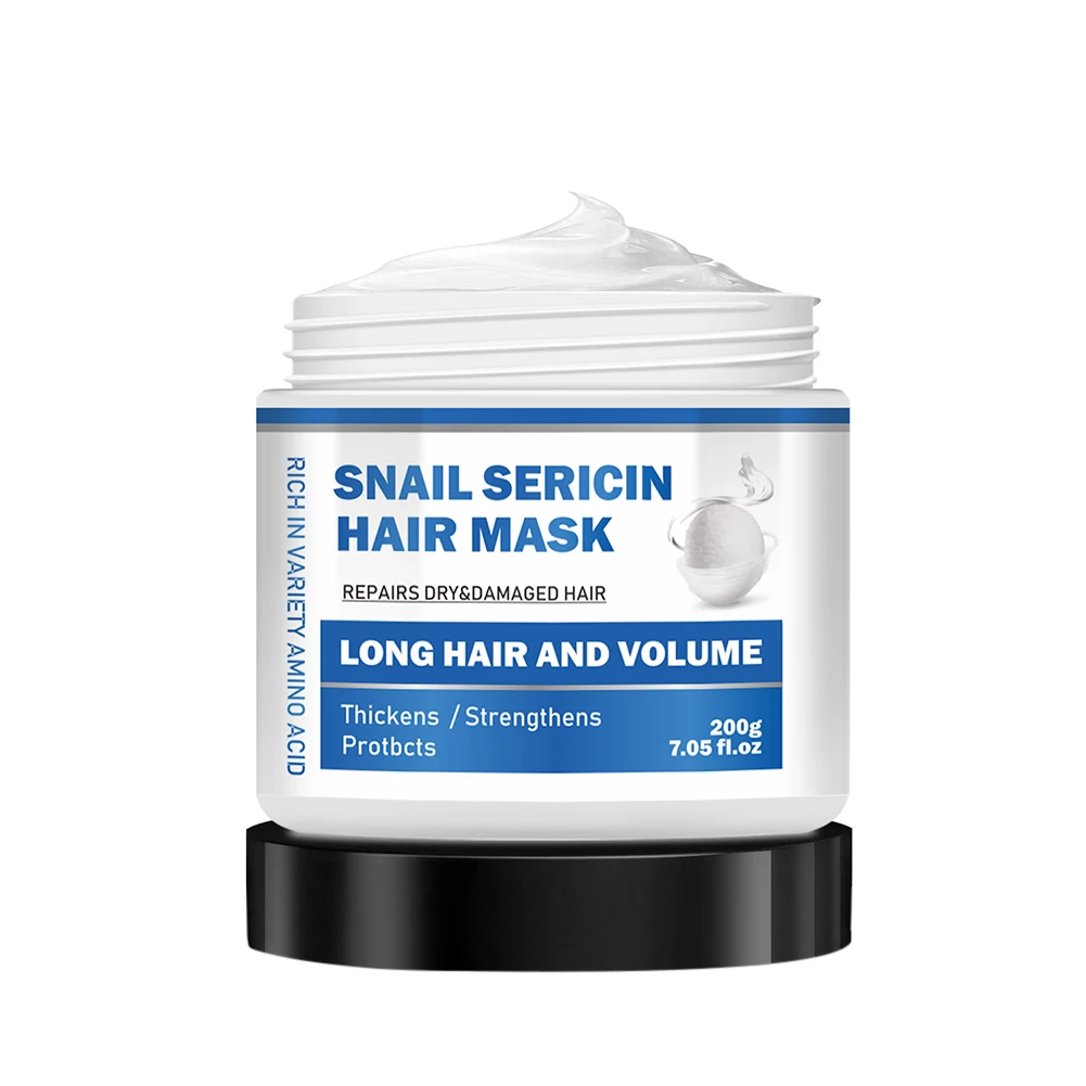 

200g Snail Sericin Hair Treatment Mask Effectively Nourish Soft Smooth Hair Mask Repair Damaged Dry Hair