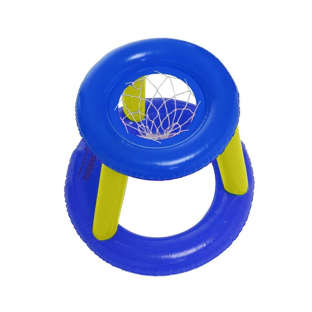 

Inflatable Floating Basketball Hoop & Blow Up Ball For Swimming Pool Parent-child Interactive Educational Game Toys