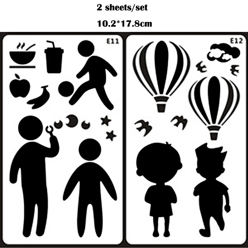 

Reusable Hot Air Balloon Painting Template Stencils DIY Scrapbooking Album Decorative Accessories Drawing Office School Supplies