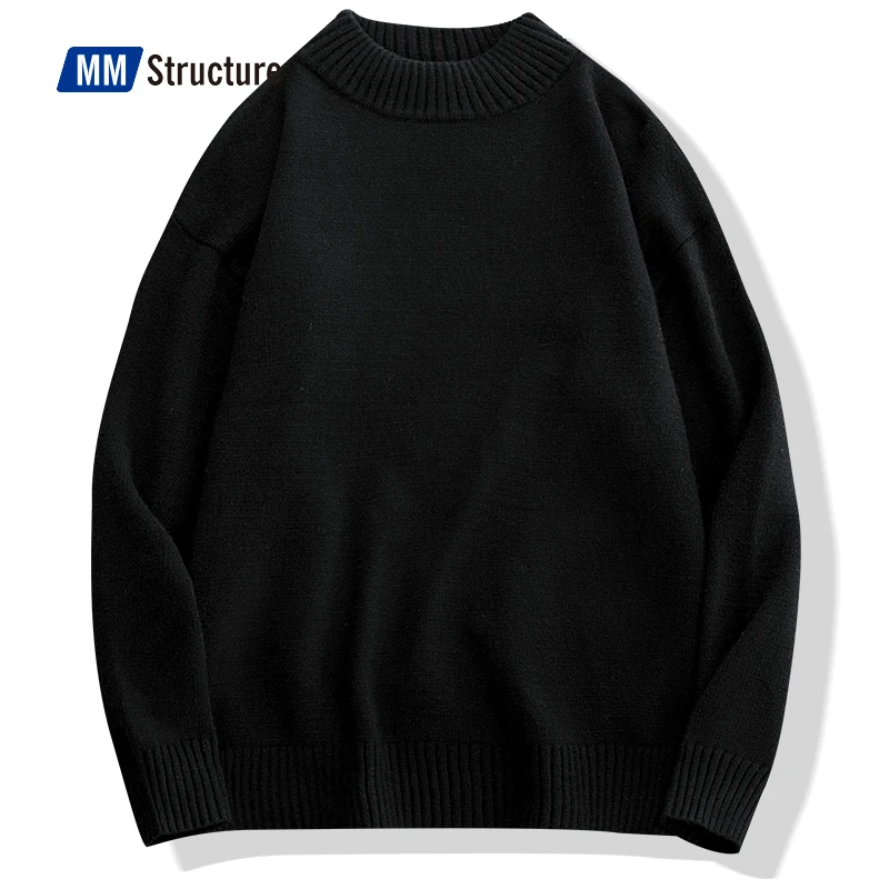 

Свитер мужской в Корейском стиле, базовые спортивные свитера в стиле Харадзюку, повседневный трикотажный свитер, пуловеры с ложным воротни...