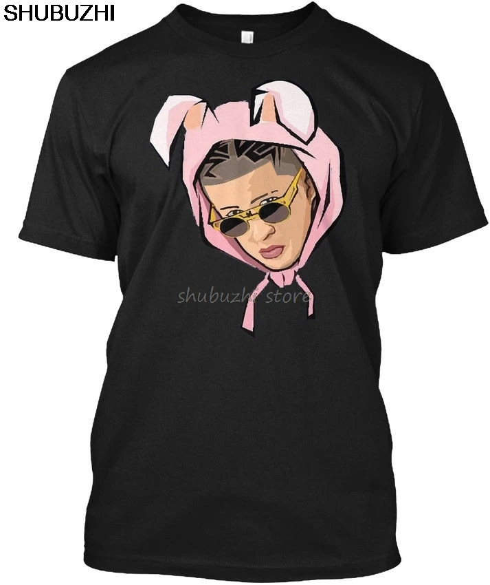 

Bad Bunny Face , Glamor Popular Tagless Tee T-Shirt men black cotton tshirt summer fashion euro size top tee-shirt sbz1207