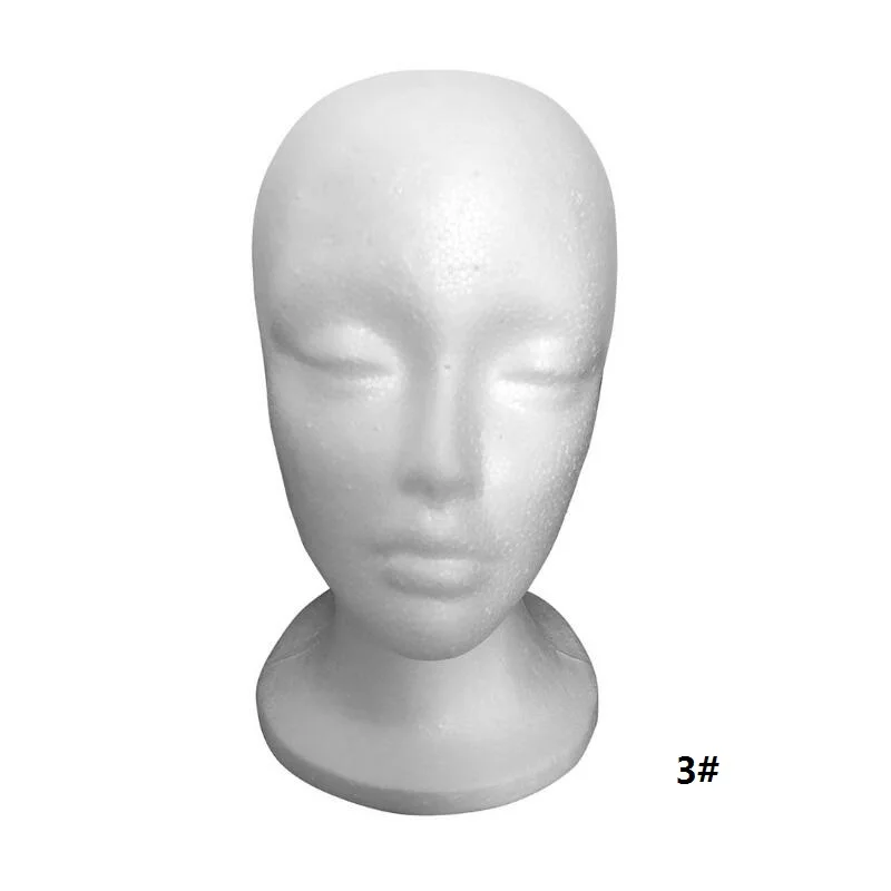 white foam wig display prop mannequin wig head display hat cap wig holder styrofoam foam head wig stand free global shipping