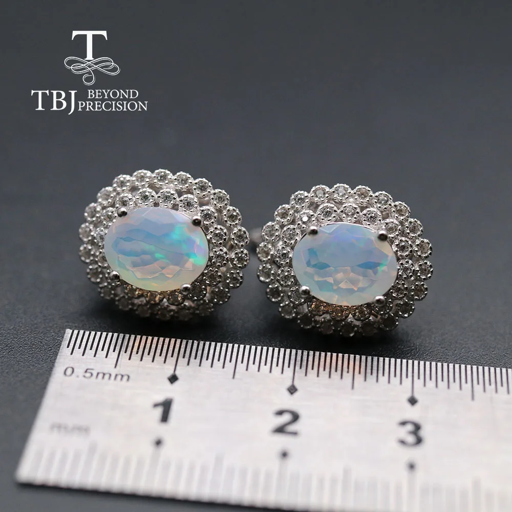 Серьги с опалом в стиле Дианы, высокое качество, 2.5ct опал с Эфиопией, ювелирные украшения из серебра 925 пробы, акция tbj