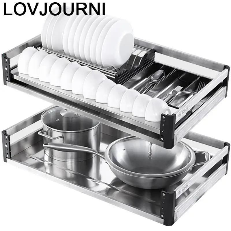 Кладовая Mutfak Organizador Armario Cocina из нержавеющей стали Cozinha Органайзер кухонный шкаф