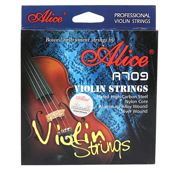 Cordas de Violino Cordas de Nylon com Atualização do A708 Alice Marca Melhor Classificação A709