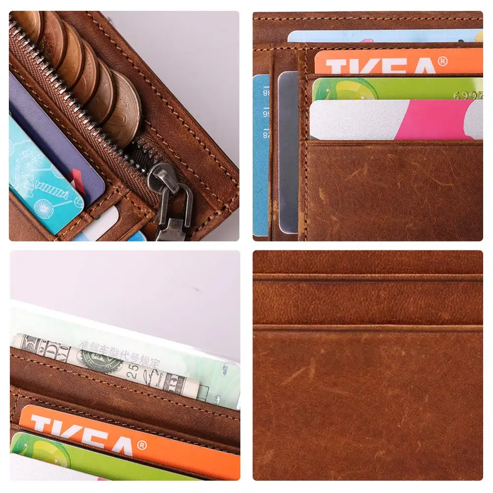 JOGUJOS мужской кошелек из натуральной кожи держатель для карт RFID чехол денег