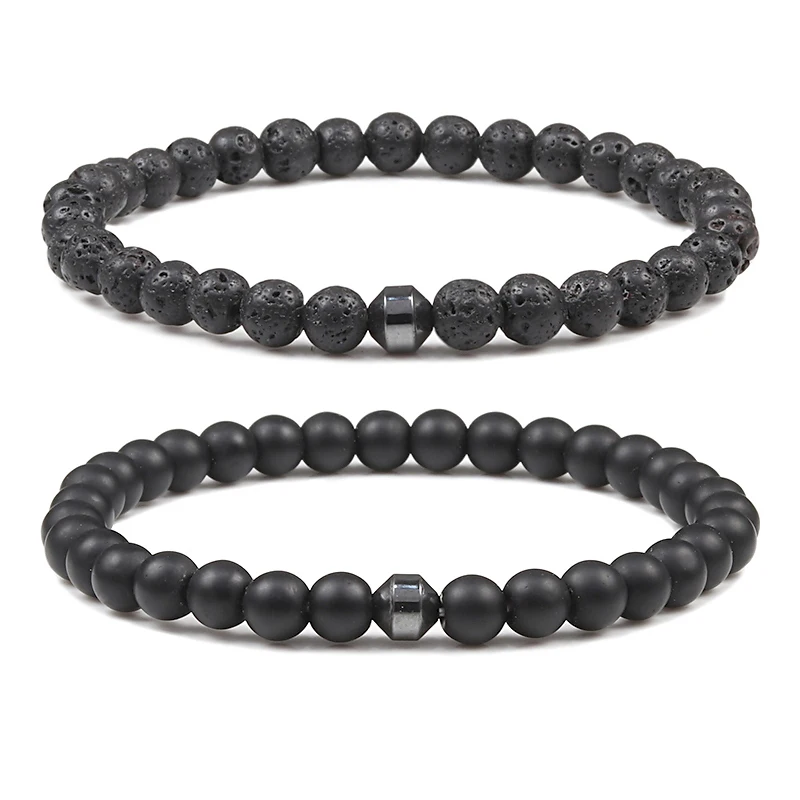 Мужской браслет с подвесками в виде геометрических фигур тигровый глаз малахит