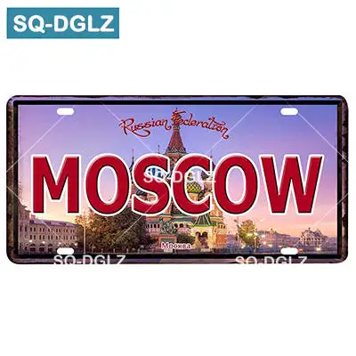 [SQ-DGLZ] Римский городской столичный номерной знак оловянный винтажный металлический знак настенные Декорации для бара домашний декор живопись таблички художественный плакат - Цвет: 0668