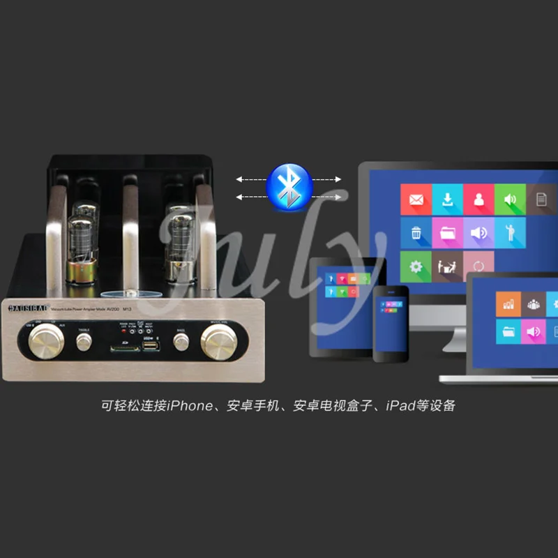 Усилитель лампы высокой мощности AOSIBAO Hi-Fi усилитель Bluetooth аудио без потерь M13