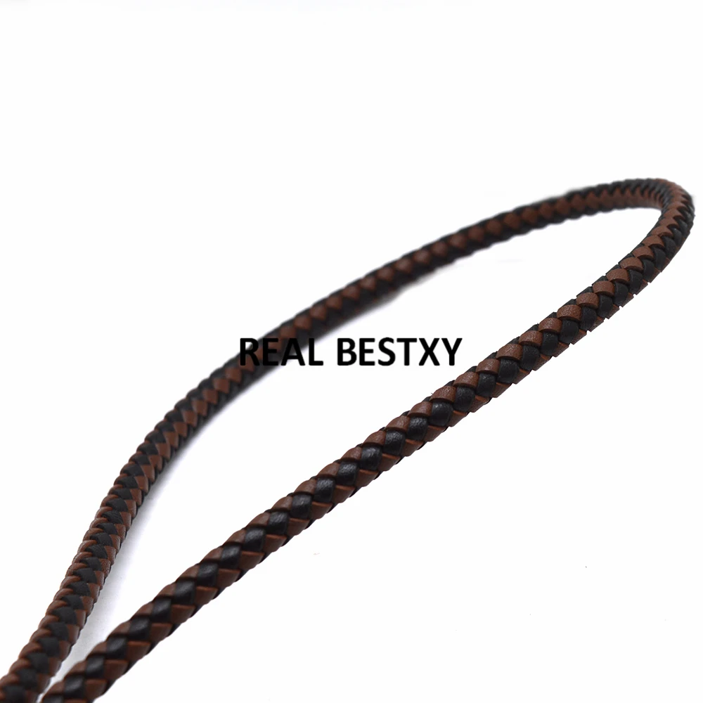 2 м/лот приблизительно 6 мм коричневый черный цвет Плетеный Круглый Шнур из