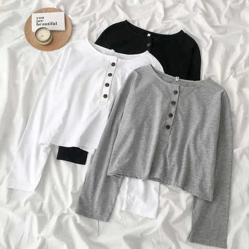 

Student long sleeve T-shirt for women in autumn and winter