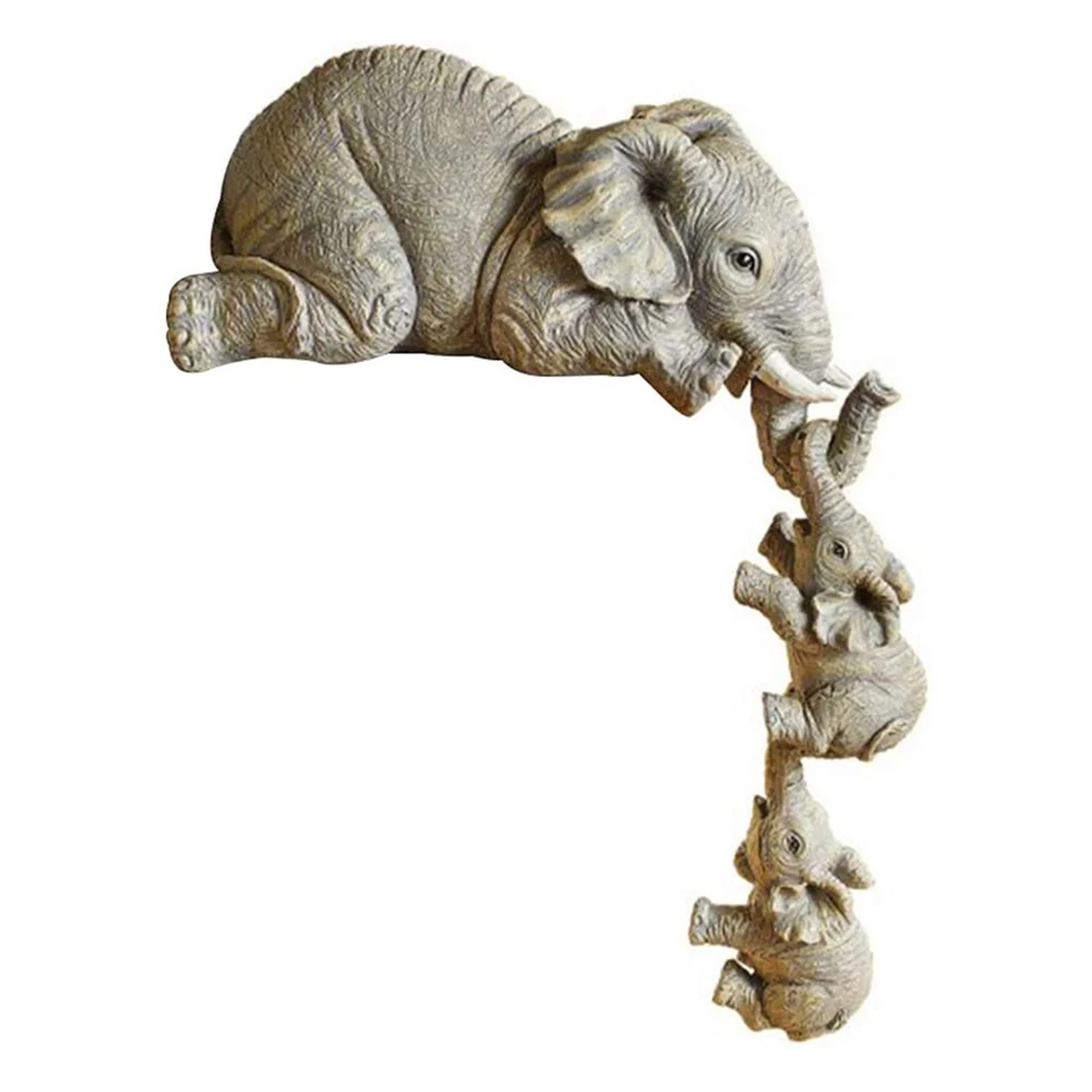 

Mother's Day Elephant Shaped Ornament, Non-slip DIY Resin Sculpture for Home Decoration