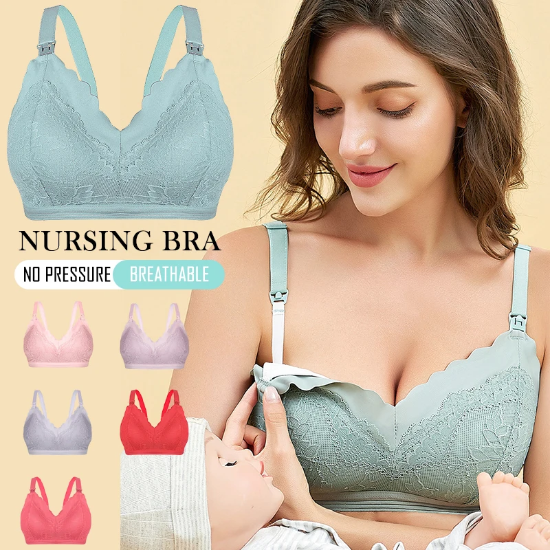 

Wirefree Nursing Clothing Cotton Breastfeeding Bra for Pregnant Women Pregnancy Breast Sleep Underwear Soutien Gorge Allaitement