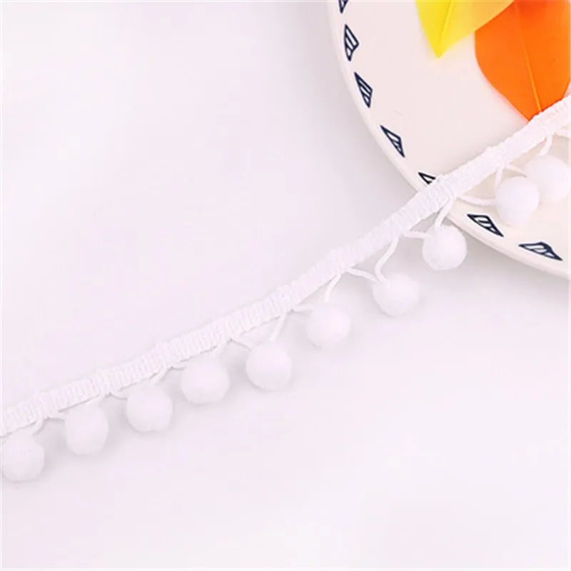 Помпон 12 мм отделка искусственная оплетка бахрома звездная кружевная ткань