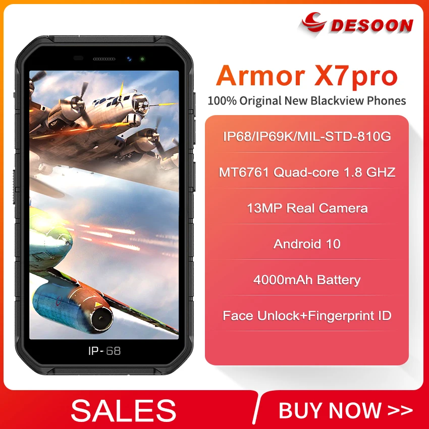 Защищенный смартфон Ulefone Armor X7 Pro на базе Android 10 0 4 Гб ОЗУ 32 ПЗУ Восьмиядерный 4000 мА ·