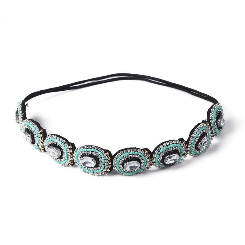 Ручная работа геометрические эффектные повязки для женщин эластичные резиновые головные уборы лучшие