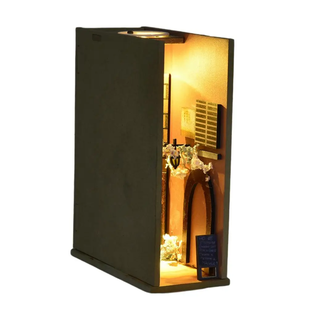 

Wooden Bookend Bookshelf Art Insert Nook Art Bustling City Bookends Not Easy To Deform Creative Gifts For Kids And Friends