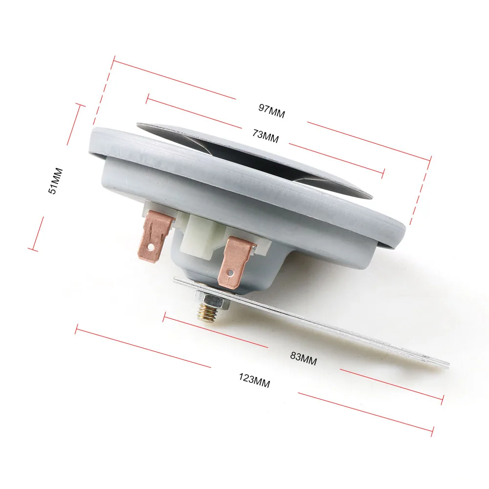 Электрический 12V 105dB воздушный рожок Алюминий Катушки Серебро громкий трубы для