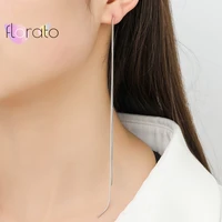 925 sterling silver ear needle stud earrings minimalist chain long tassel earring for women tassel earrings ear line jewelry