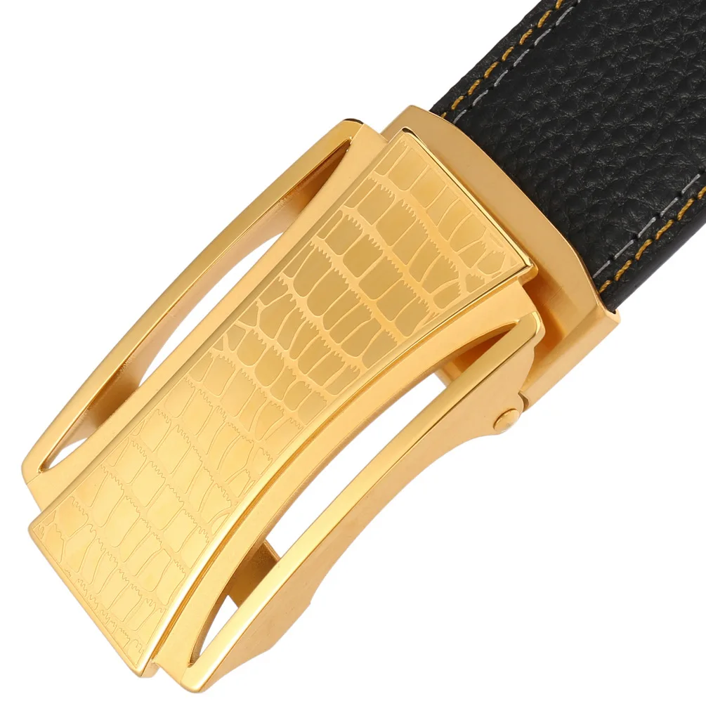2022 fashion high quality new stainless steel men's first layer belt casual belt women luxury designer brand Automatic buckle