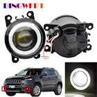 Светодиодный ные Противотуманные фары для Jeep Cherokee KL 2014 2015 2016, противотуманные фары для переднего бампера автомобиля DRL, янтарно-белые