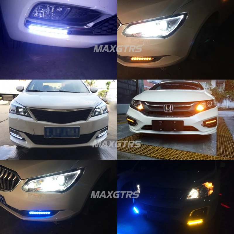 2x тележка на колесах гибкий белый/янтарный горки светодиодный Knight Rider полосы