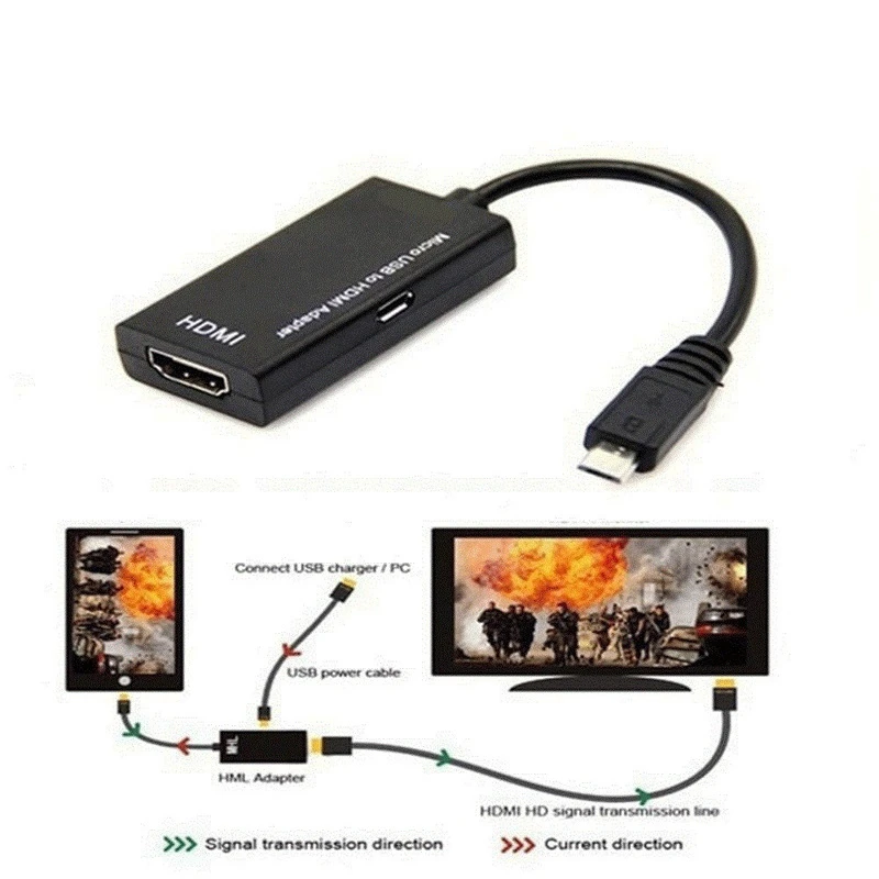 Адаптер Micro USB штекер-HDMI гнездо 1080P HDMI кабель для Android телефона планшета ТВ