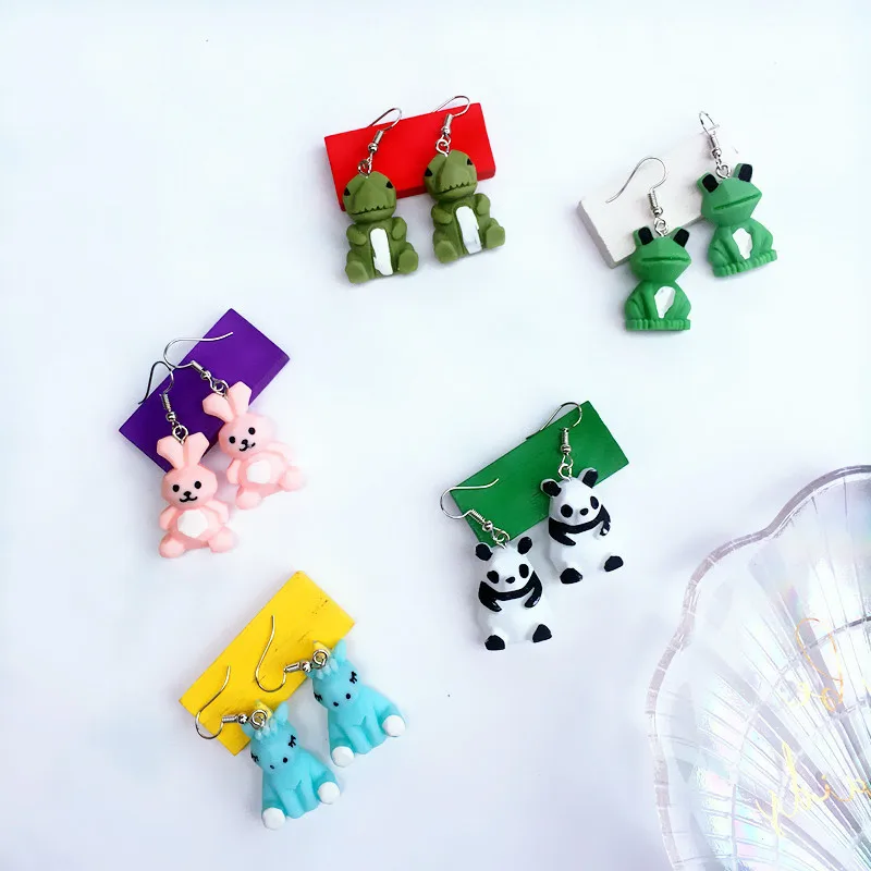 1 пара креативных милых мультяшных кулонов ручной работы забавные серьги