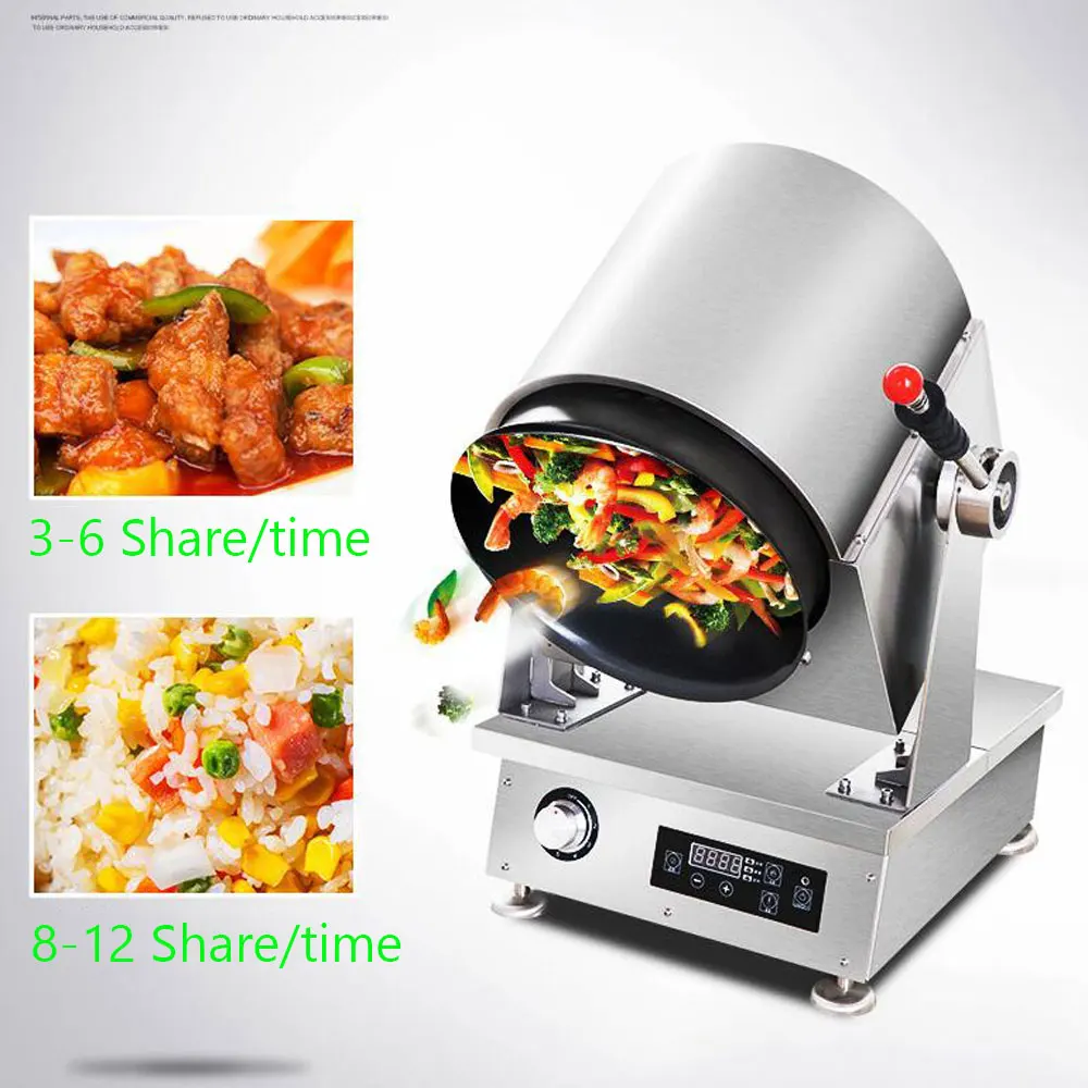 Commercial Electric Gas Cooking Machine Roller Type Stir-Frying Drum Semi-automatic Cooker Wok Intelligent Robot | Бытовая техника