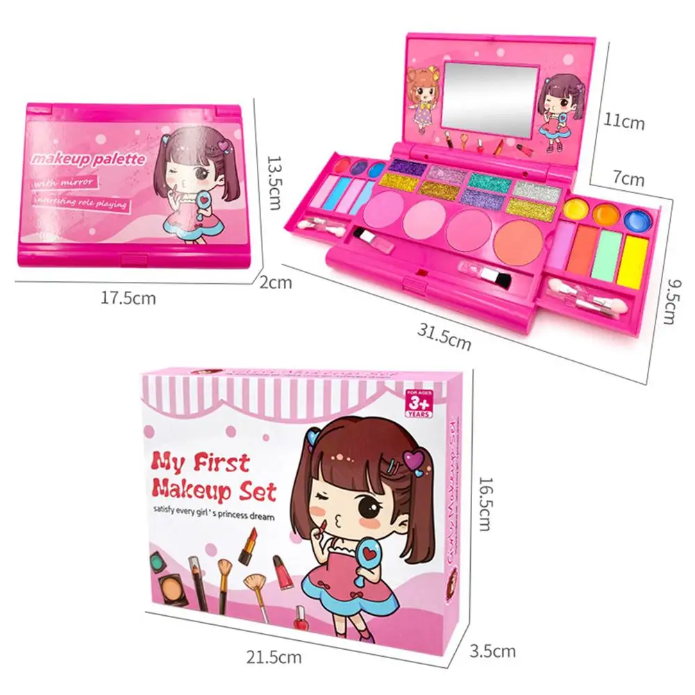 

Makeup Sets Children Teen Girls Princess Premium Makeup Set Safe Non Toxic Glitter Eye Shadow Lipstick Cosmetic Kit Gift Kid Toy