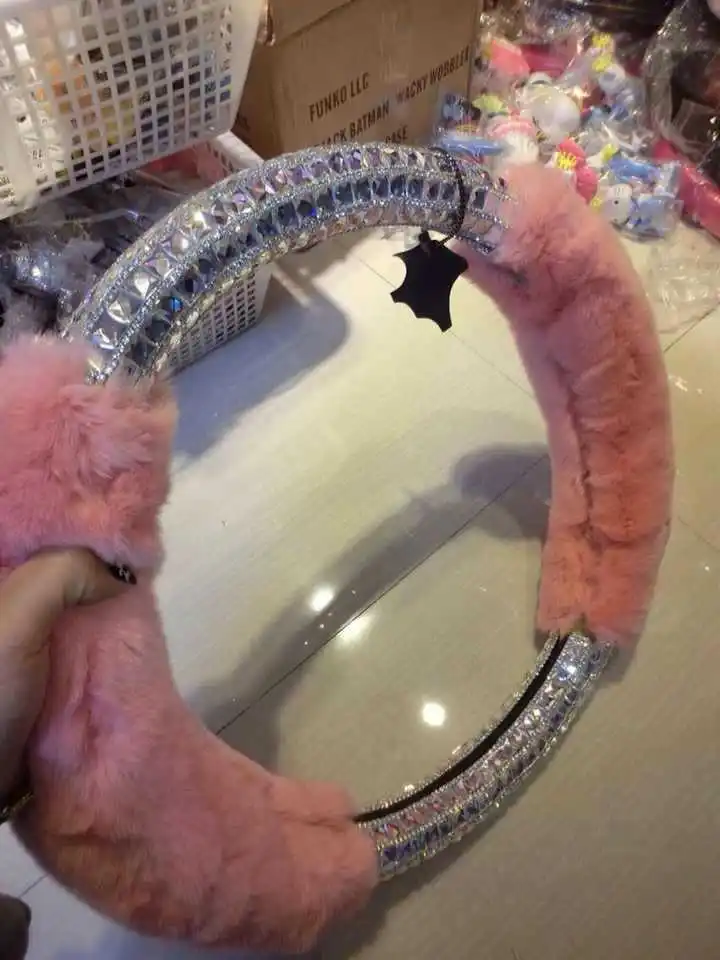 Новый Зимний плюшевый Меховой чехол рулевого колеса автомобиля милый