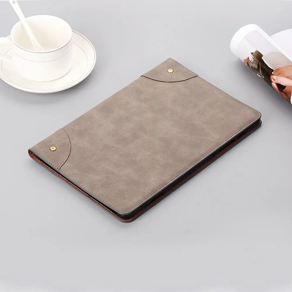 gray Для samsung Galaxy Tab S6 10,5 SM-T860 SM-T865 T860 T865 чехол в стиле ретро Книга карта стиль из искусственной кожи подставка чехол для планшета+ ручка - Цвет: gray