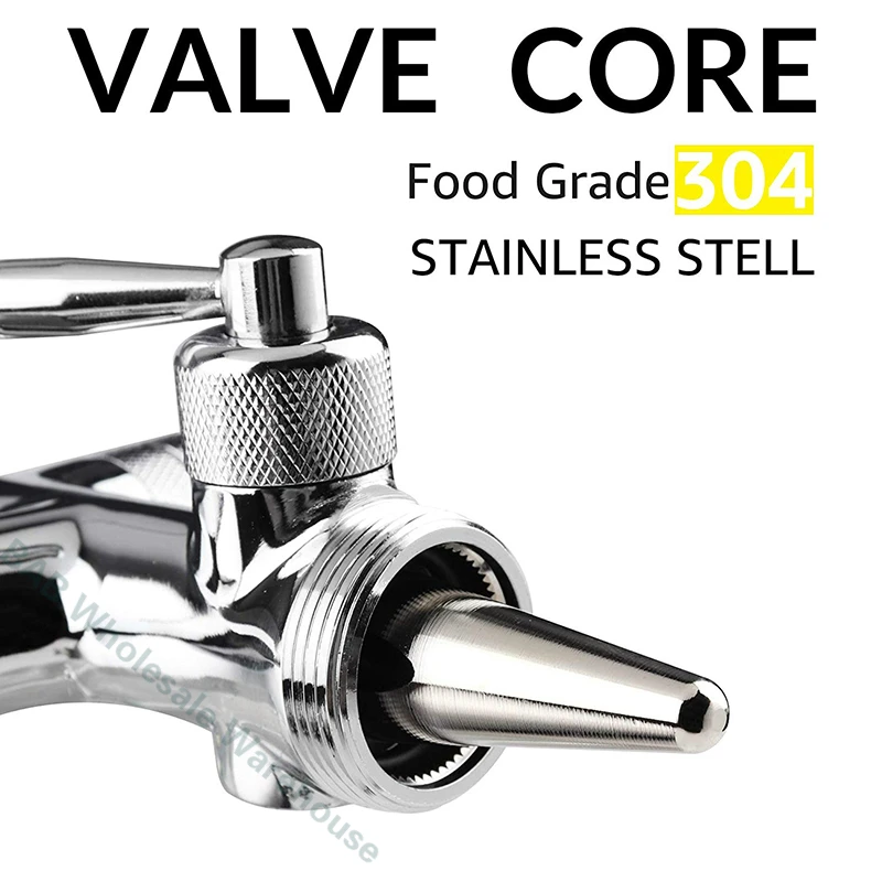 Регулируемый кран для пива 2 в 1 домашнего пивоварения хромированный с