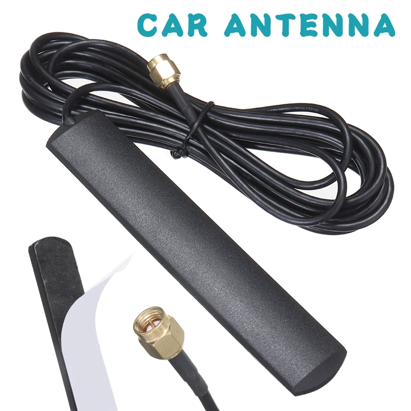 

1pc Car Antenna DAB + Radio SMA Plug Adapter Auto Truck Antenna For JVC Kenwood For Sony Alpine Pioneer 3 Meter Cable Length