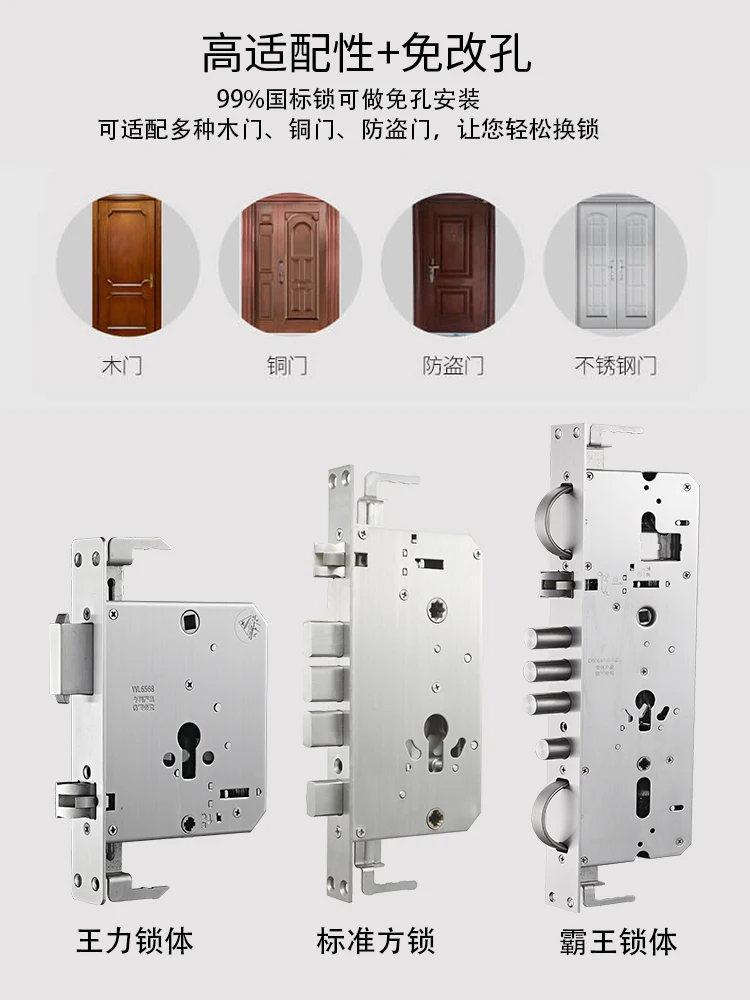 

Fingerprint lock home security door automatic smart lock fingerprint electronic lock door lock B&B password lock