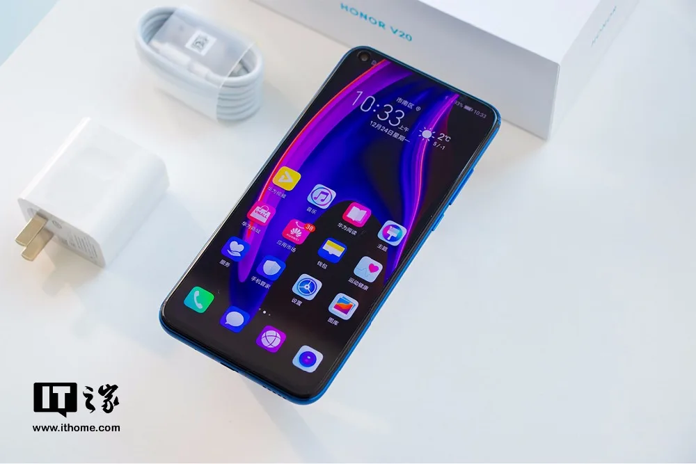 Мобильный телефон Honor V20 6 4 дюйма Kirin 980 восемь ядер 8 ГБ ОЗУ 256 Гб ПЗУ NFC камера 48 Мп +