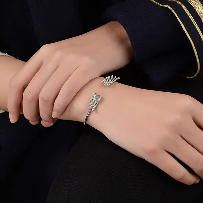 B Женский сплав золота и серебра элегантные нежные винтажные крылья ангела с