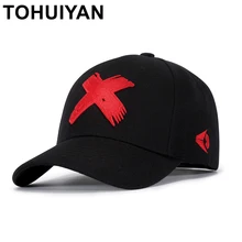 TOHUIYAN, бейсбольная кепка с большой X вышивкой, мужская, модная, дизайнерская, Bone Snapback, шапка, женская, регулируемая, солнцезащитная Кепка, s, лето, Осень, Casquette, шапки TOHUIYAN, бейсбольная кепка с большой X вышивкой, мужская, модная, дизайнерская, Bone Snapback, шапка, женская, регулируемая, солнцезащитная Кепка, s, лето, Осень, Casquette, шапки