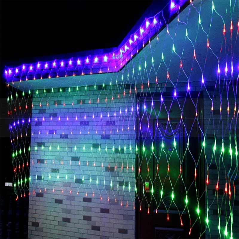 Светодиодные сетчатые сказочные декоративные световые гирлянды Рождественская