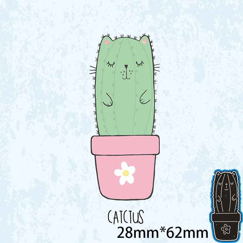 

28*62mm Cat cactus Metal Cutting Dies decoration Scrapbook Embossing Paper Craft Album Card Punch Knife