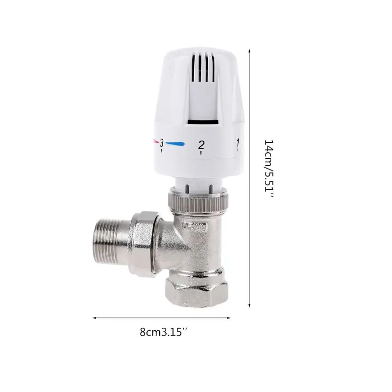 

Automatic Thermostatic Radiator Valve Thermostat Temperature Control Valve Angle Floor Heating Special Valve Copper DN15 DN20