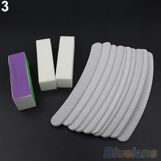 13 Pcs/Set Nail Art Sanding Files Buffer Block Acrylic UV Gel Manicure Tool File Buffing Grinding Pedicure Tools Kits | Красота и