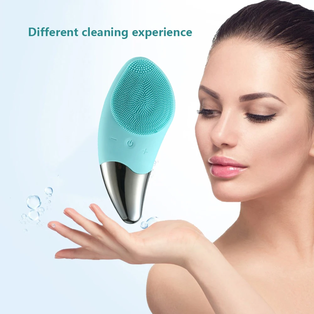 Для чистки лица мыть Очищающая щетка силиконовые прибор для ухода за кожей