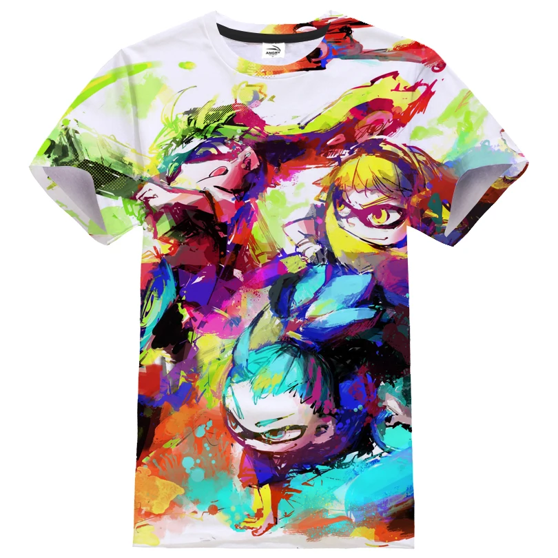 Splatoon 3D Футболка с принтом игры Fps Стиль граффити уличная Мужская и Женская
