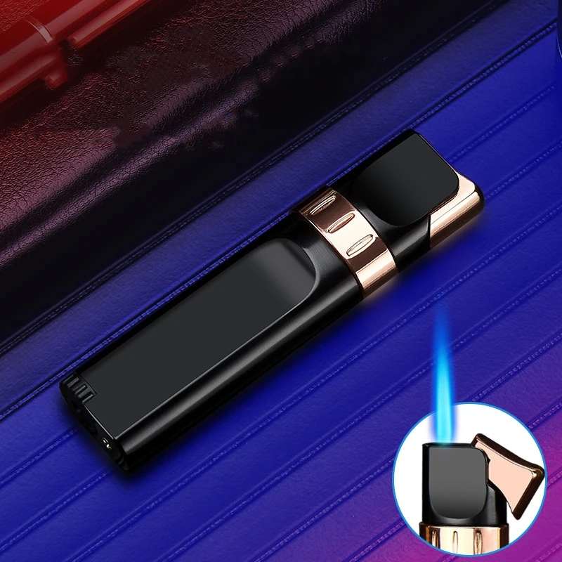

New Windproof Metal Torch Refillable Cigarette Lighter Jet Compact Gas Butane Cigar Lighter Portable Gadgets For Men