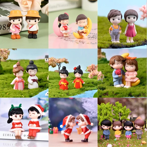 Фигурки для влюбленных 2 шт./компл. мини-сказочный сад | Дом и