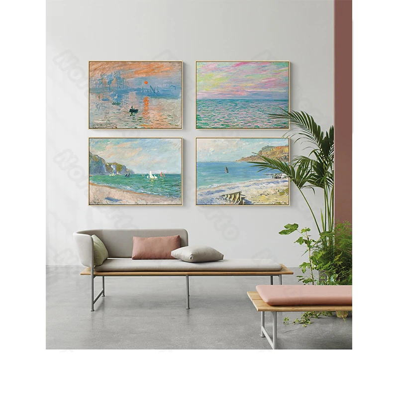 

Oil Painting Pictures Canvas Painting Wall Poster Monet's Art Workpieces All Natural Landscape for Home Rooms Wall Decoration